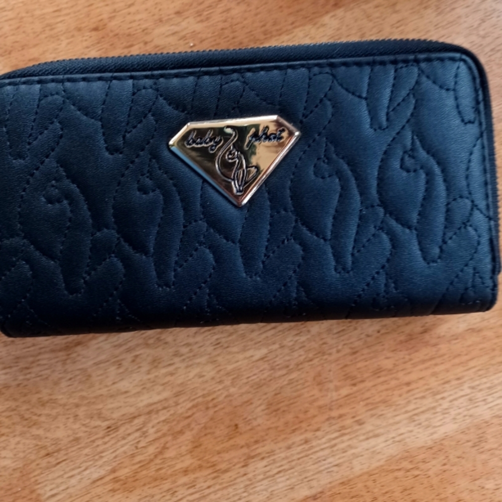 Baby phat wallet black 2 compartments
